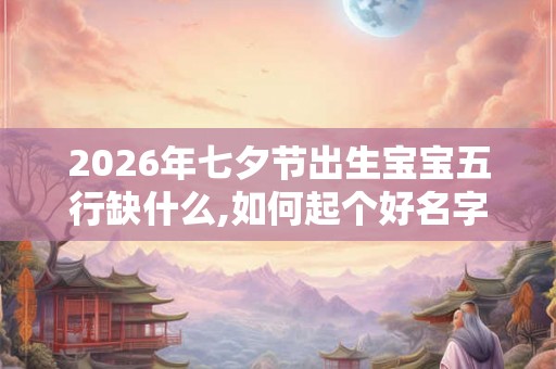 2026年七夕节出生宝宝五行缺什么,如何起个好名字？