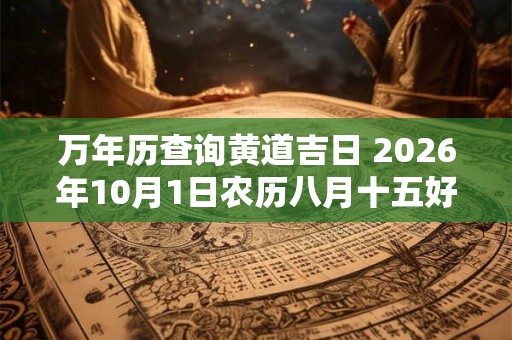 万年历查询黄道吉日 2026年10月1日农历八月十五好吗