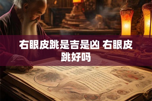 右眼皮跳是吉是凶 右眼皮跳好吗