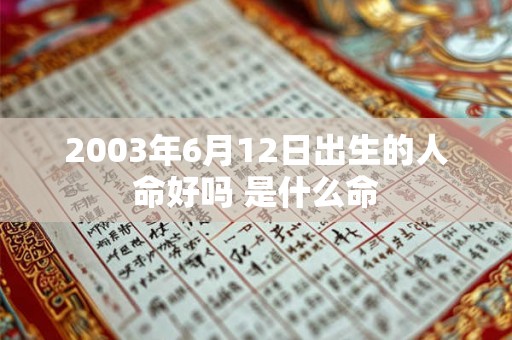2003年6月12日出生的人命好吗 是什么命