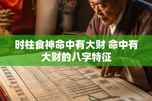 时柱食神命中有大财 命中有大财的八字特征
