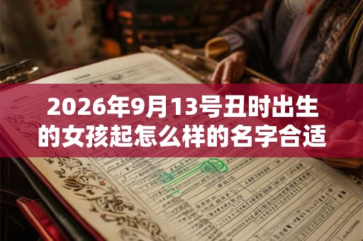 2026年9月13号丑时出生的女孩起怎么样的名字合适，五行属什么
