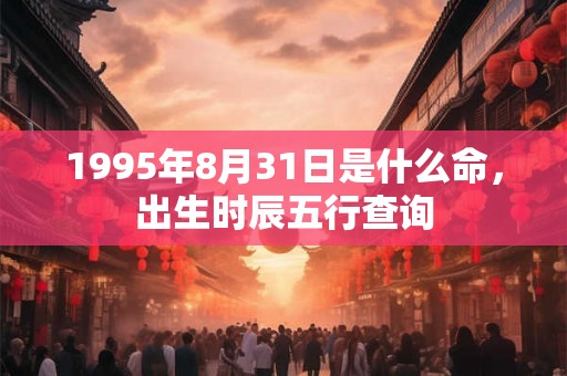 1995年8月31日是什么命，出生时辰五行查询