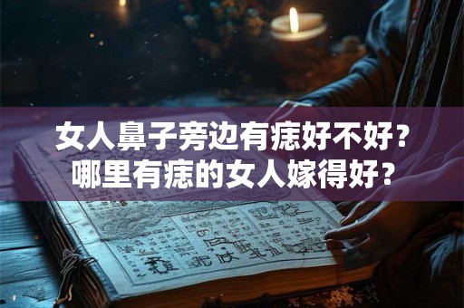 女人鼻子旁边有痣好不好？哪里有痣的女人嫁得好？
