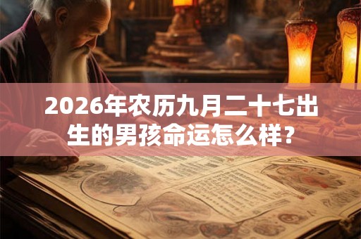 2026年农历九月二十七出生的男孩命运怎么样？