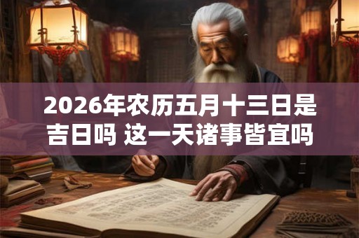2026年农历五月十三日是吉日吗 这一天诸事皆宜吗
