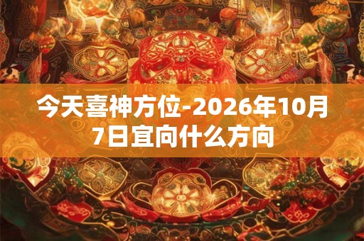 今天喜神方位-2026年10月7日宜向什么方向