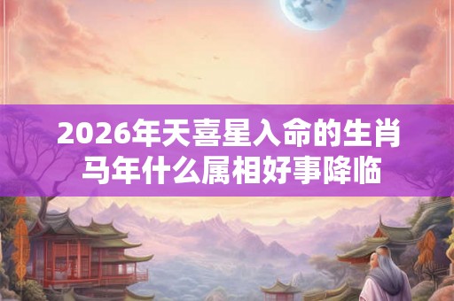 2026年天喜星入命的生肖 马年什么属相好事降临 2026年天喜星入命的生肖 马年什么属相好事降临