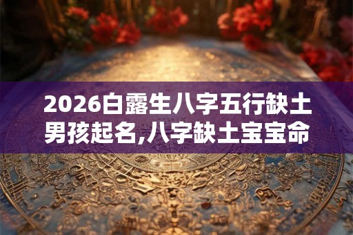 2026白露生八字五行缺土男孩起名,八字缺土宝宝命好吗？