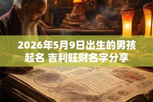 2026年5月9日出生的男孩起名 吉利旺财名字分享