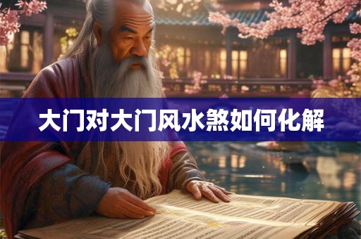 大门对大门风水煞如何化解