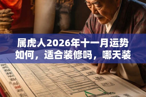 属虎人2026年十一月运势如何，适合装修吗，哪天装修好？