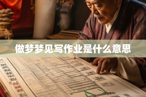 做梦梦见写作业是什么意思