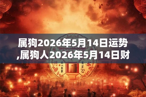 属狗2026年5月14日运势,属狗人2026年5月14日财运,生肖狗2026年5月14日运势