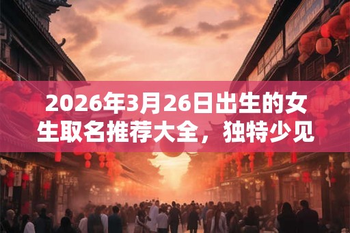 2026年3月26日出生的女生取名推荐大全,独特少见的女孩名字 2026年3月26日出生的女生取名推荐大全,独特少见的女孩名字