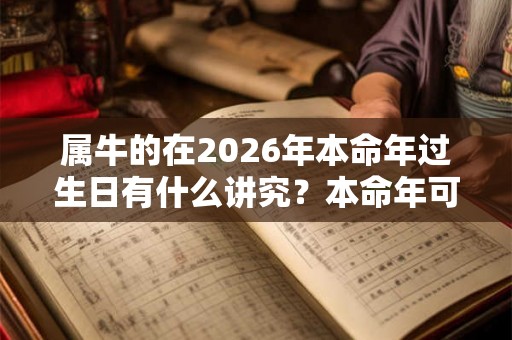 属牛的在2026年本命年过生日有什么讲究？本命年可以过生日吗？