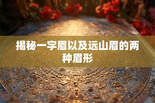 揭秘一字眉以及远山眉的两种眉形