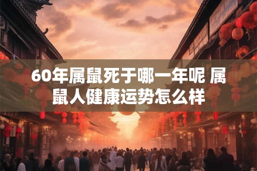 60年属鼠死于哪一年呢 属鼠人健康运势怎么样 60年属鼠死于哪一年呢 属鼠人健康运势怎么样