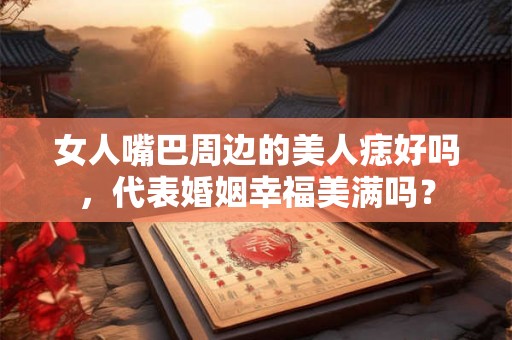 女人嘴巴周边的美人痣好吗，代表婚姻幸福美满吗？