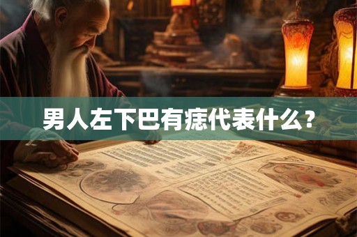 男人左下巴有痣代表什么？