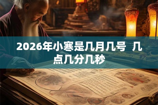 2026年小寒是几月几号  几点几分几秒