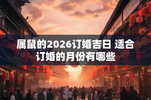 属鼠的2026订婚吉日 适合订婚的月份有哪些 属鼠的2026订婚吉日 适合订婚的月份有哪些