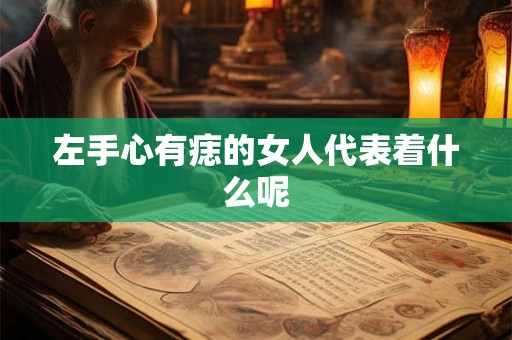 左手心有痣的女人代表着什么呢