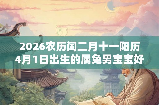 2026农历闰二月十一阳历4月1日出生的属兔男宝宝好吗？