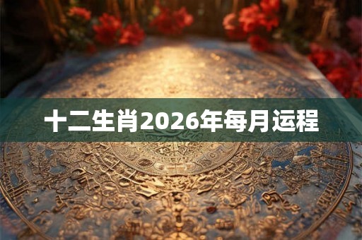 十二生肖2026年每月运程