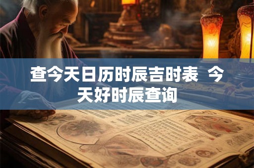 查今天日历时辰吉时表  今天好时辰查询