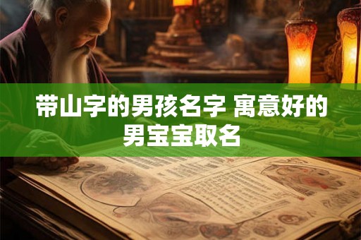 带山字的男孩名字 寓意好的男宝宝取名