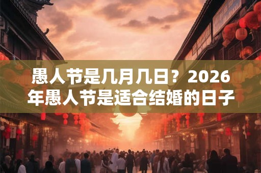 愚人节是几月几日？2026年愚人节是适合结婚的日子吗？