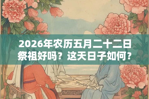 2026年农历五月二十二日祭祖好吗？这天日子如何？