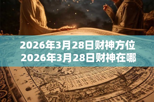2026年3月28日财神方位 2026年3月28日财神在哪