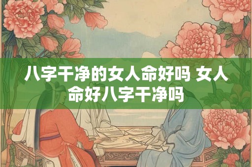 八字干净的女人命好吗 女人命好八字干净吗