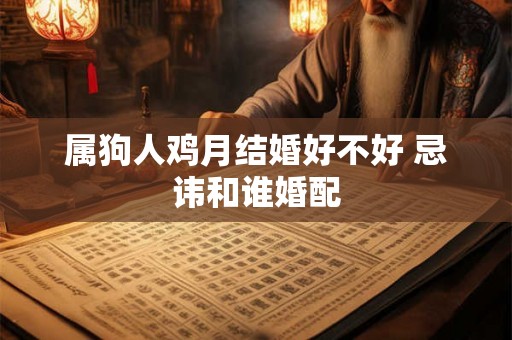 属狗人鸡月结婚好不好 忌讳和谁婚配