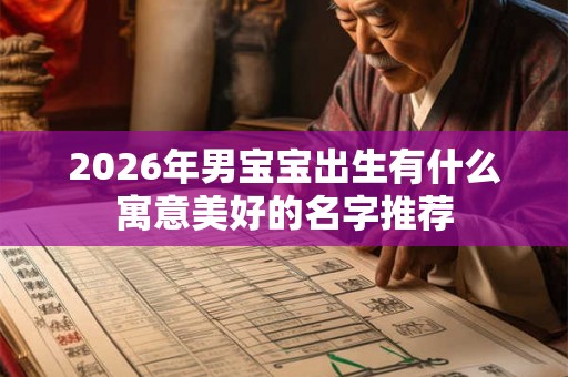 2026年男宝宝出生有什么寓意美好的名字推荐 2026年男宝宝出生有什么寓意美好的名字推荐