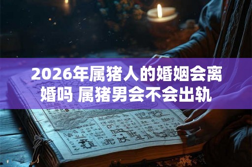 2026年属猪人的婚姻会离婚吗 属猪男会不会出轨