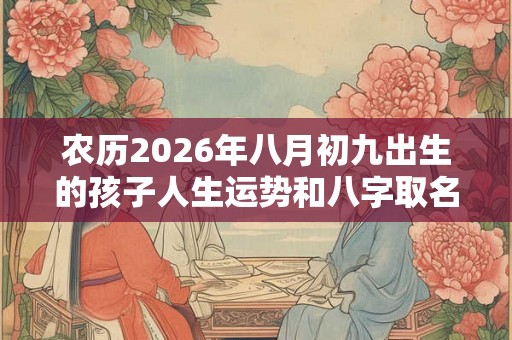 农历2026年八月初九出生的孩子人生运势和八字取名参考