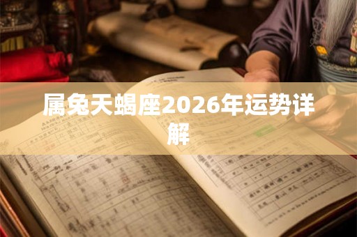 属兔天蝎座2026年运势详解