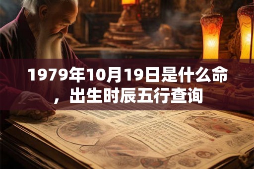 1979年10月19日是什么命，出生时辰五行查询