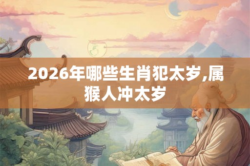 2026年哪些生肖犯太岁,属猴人冲太岁
