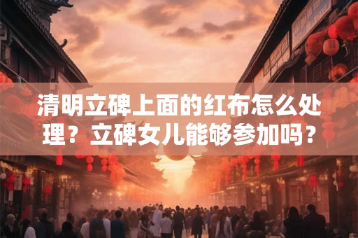 清明立碑上面的红布怎么处理？立碑女儿能够参加吗？