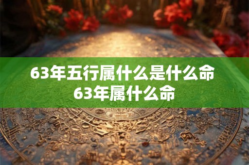 63年五行属什么是什么命 63年属什么命 63年五行属什么是什么命 63年属什么命