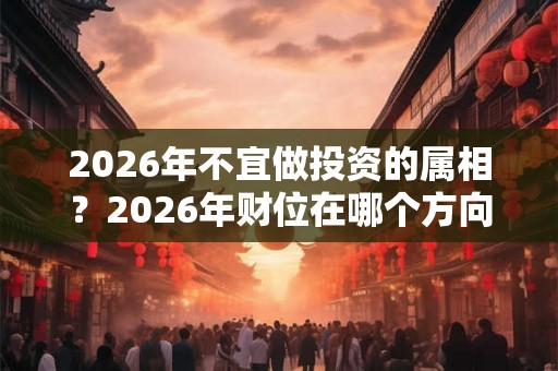 2026年不宜做投资的属相？2026年财位在哪个方向？
