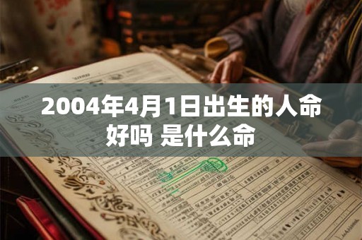 2004年4月1日出生的人命好吗 是什么命