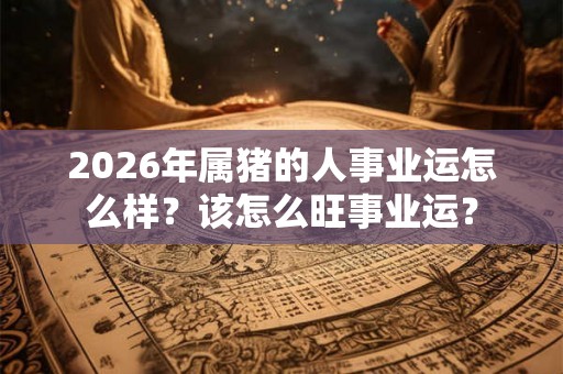 2026年属猪的人事业运怎么样？该怎么旺事业运？