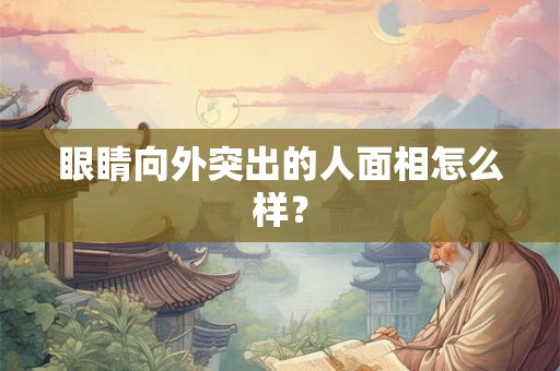 眼睛向外突出的人面相怎么样? 眼睛向外突出的人面相怎么样?