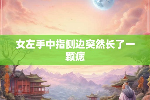 女左手中指侧边突然长了一颗痣