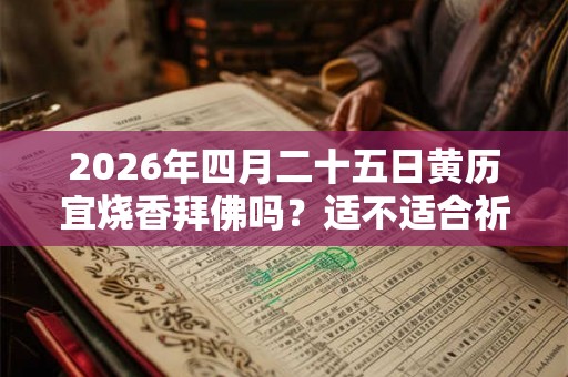 2026年四月二十五日黄历宜烧香拜佛吗？适不适合祈福？